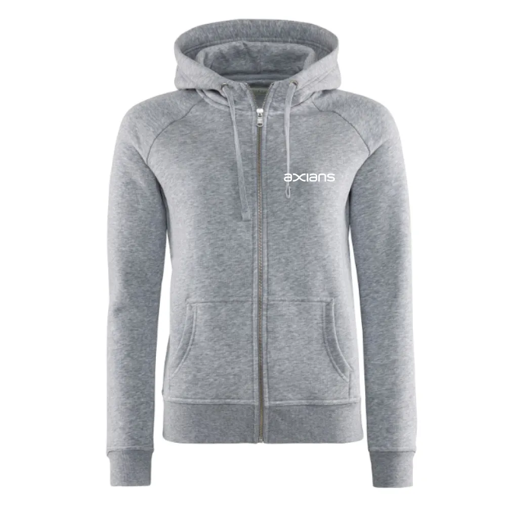 Alfie Zip Hood Grey Melange Dam